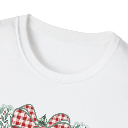 Joy to the World T-Shirt | Christmas Tree, Plaid Bow Holiday Tee