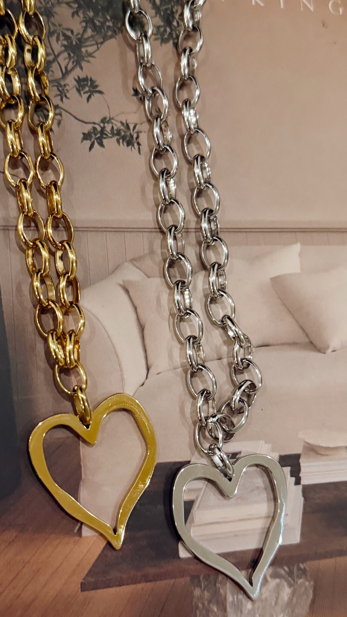 LARGE OPEN HEART NECKLACE - Southern Divas Boutique