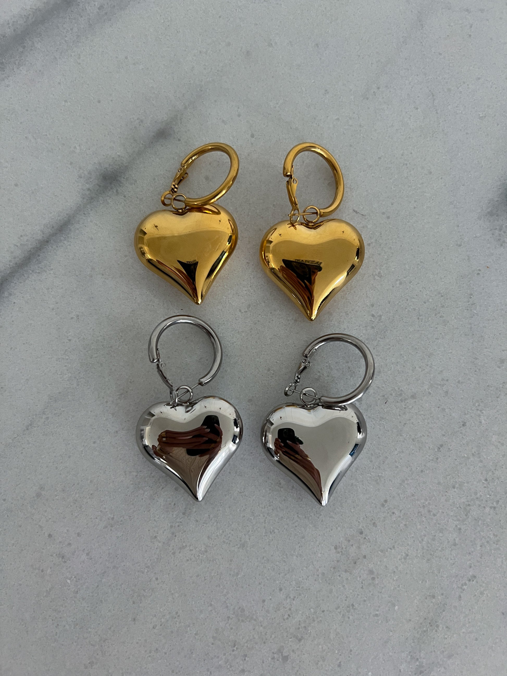 BUBBLE HEART EARRINGS - Southern Divas Boutique