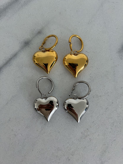 BUBBLE HEART EARRINGS - Southern Divas Boutique