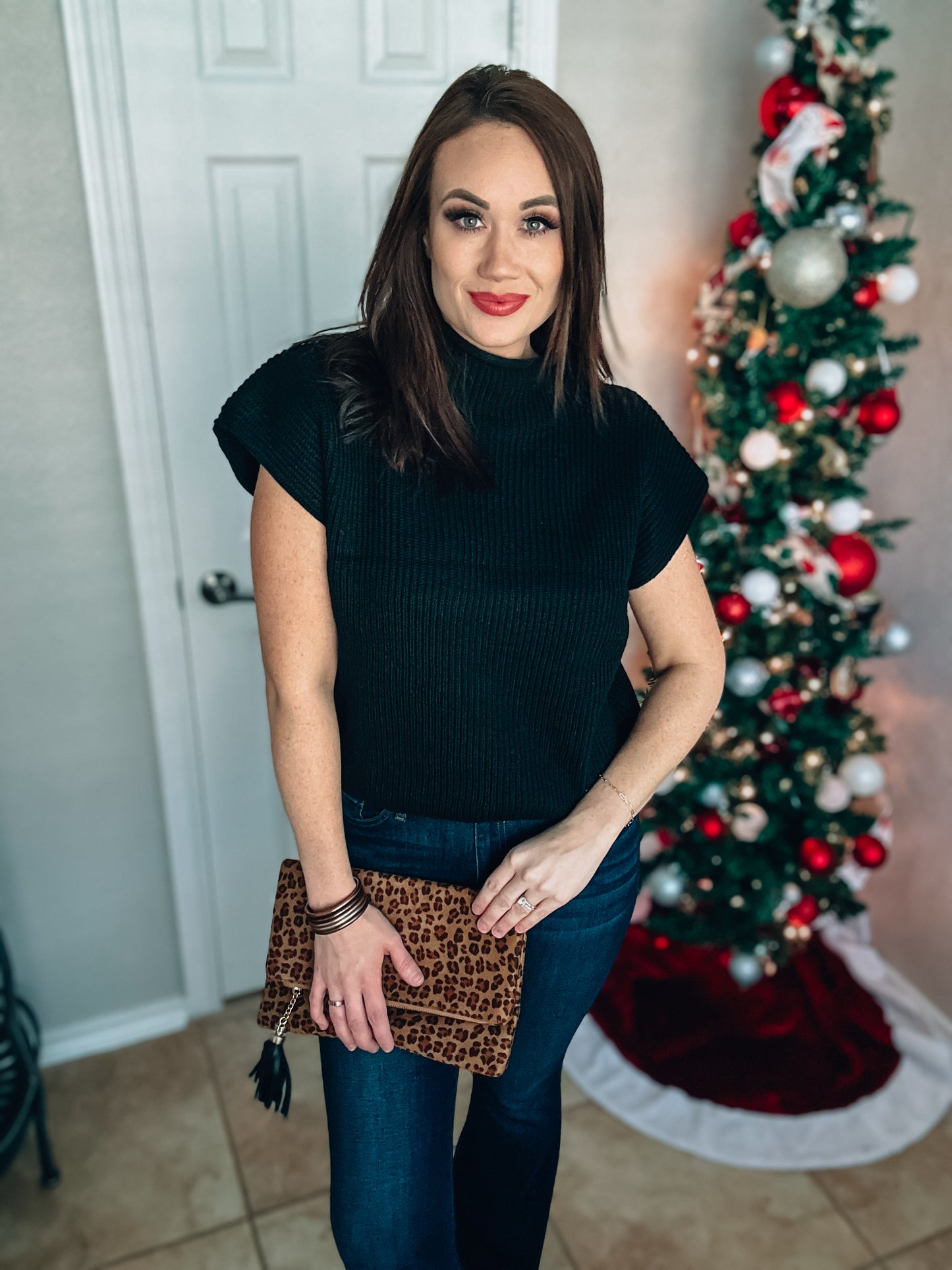 Perfect Score Sweater Top - Black - Southern Divas Boutique