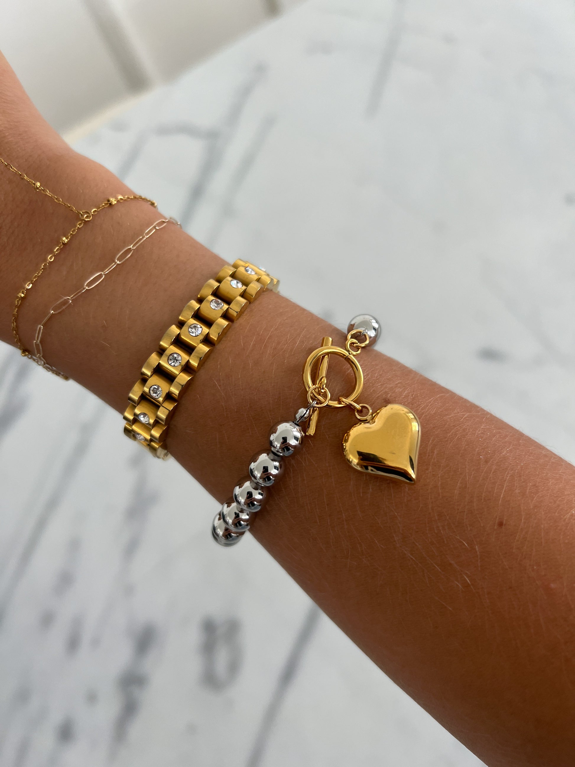 GLAM HEART BRACELET - Southern Divas Boutique