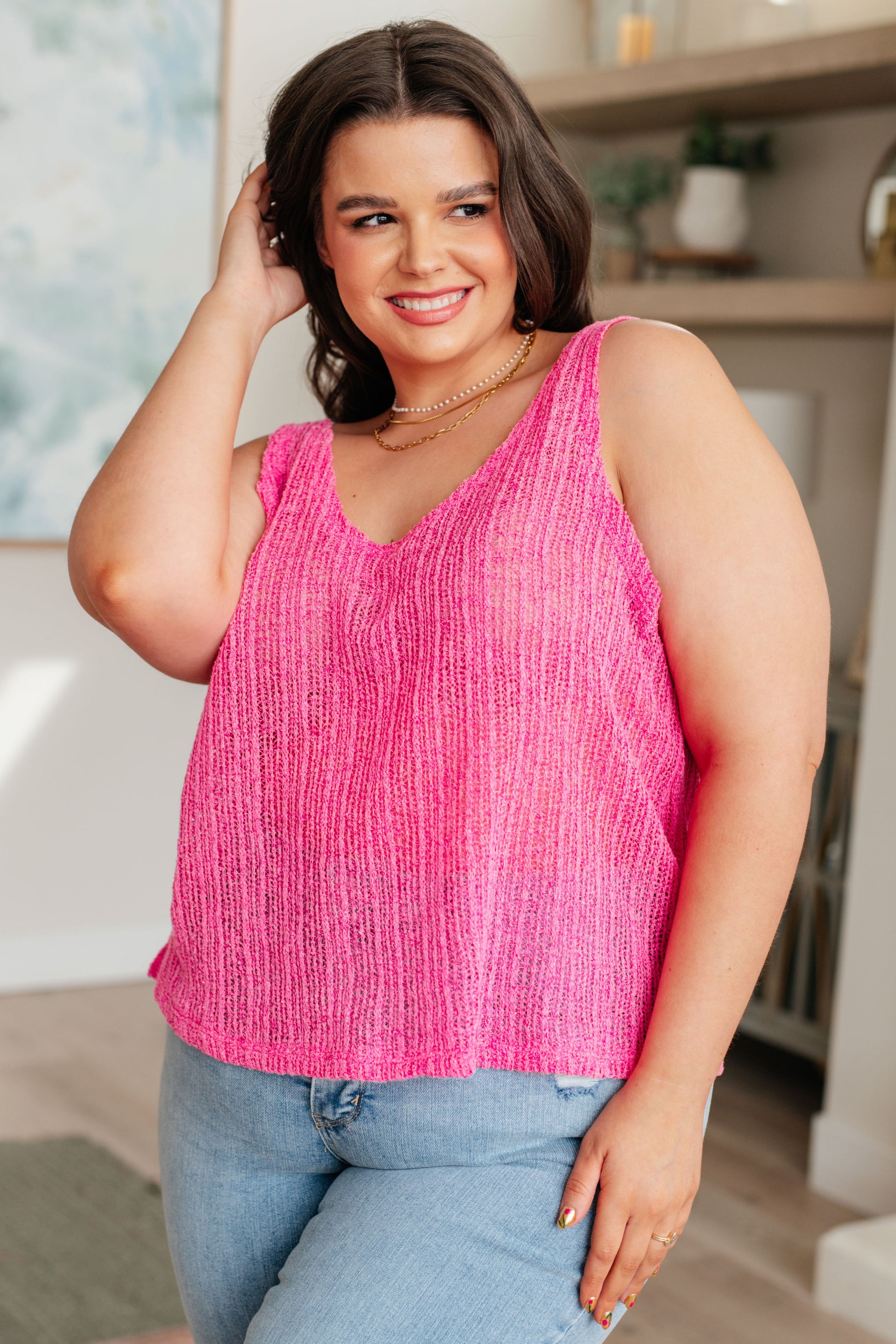 A Major Upgrade Knit V-Neck Tank - Southern Divas Boutique