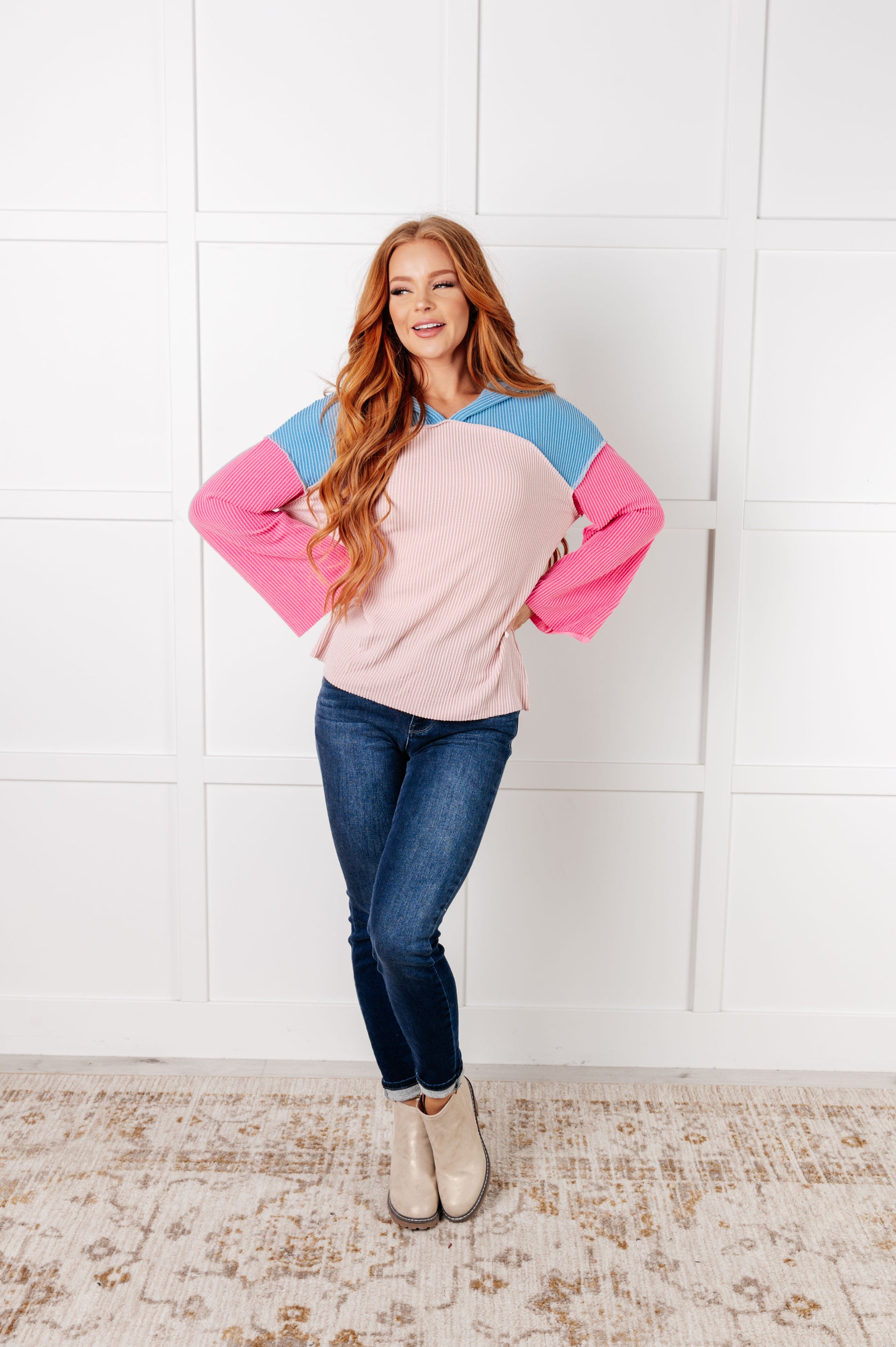 A-Tisket A-Tasket Color Block Pullover - Southern Divas Boutique