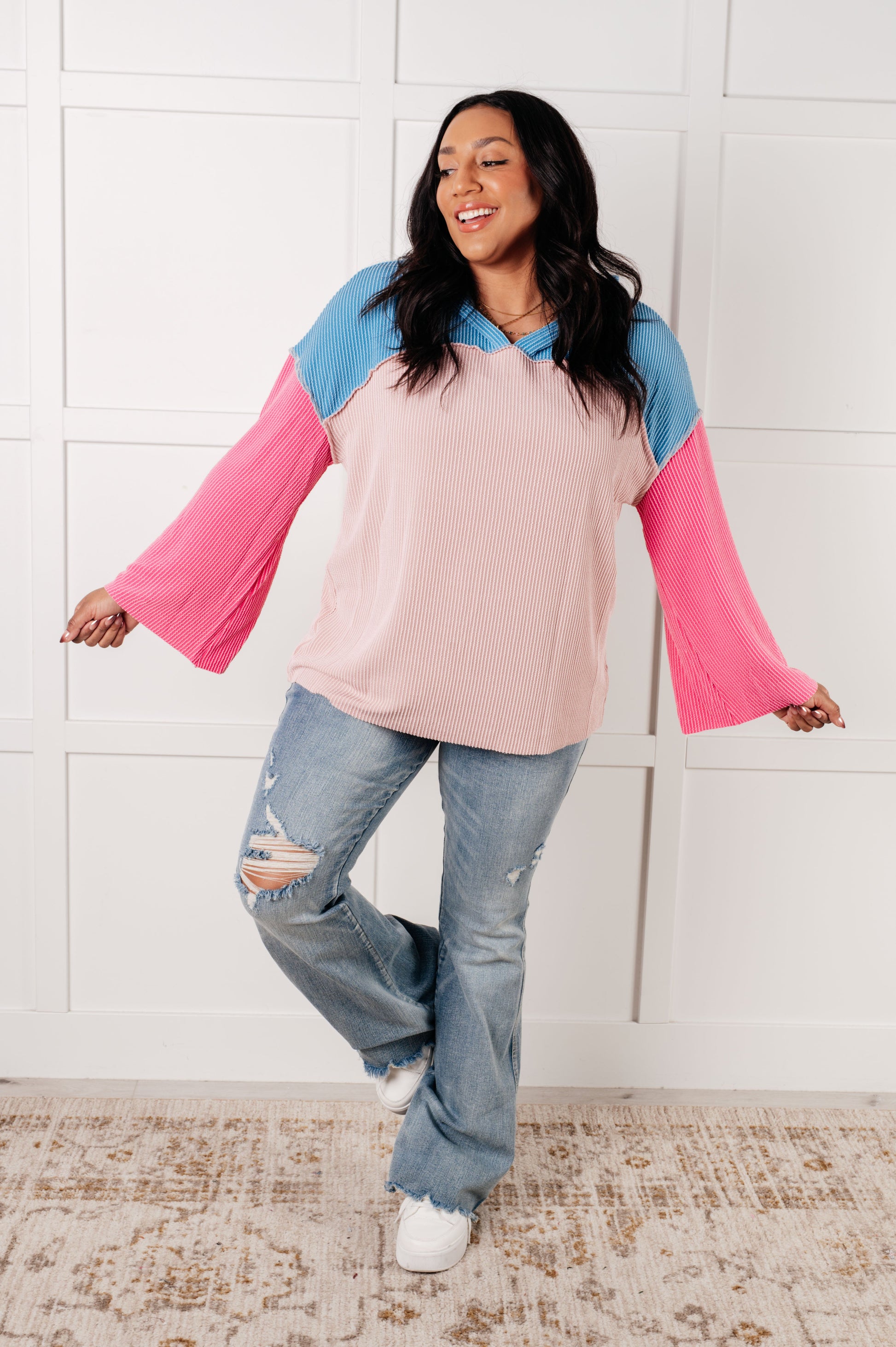 A-Tisket A-Tasket Color Block Pullover - Southern Divas Boutique