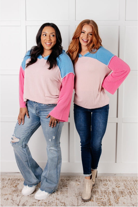A-Tisket A-Tasket Color Block Pullover - Southern Divas Boutique