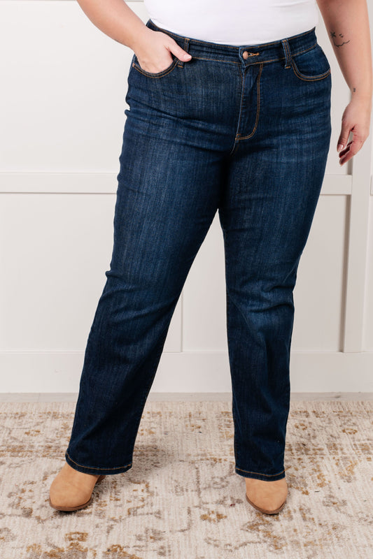 Alaina High Rise Classic Straight Jeans - Southern Divas Boutique