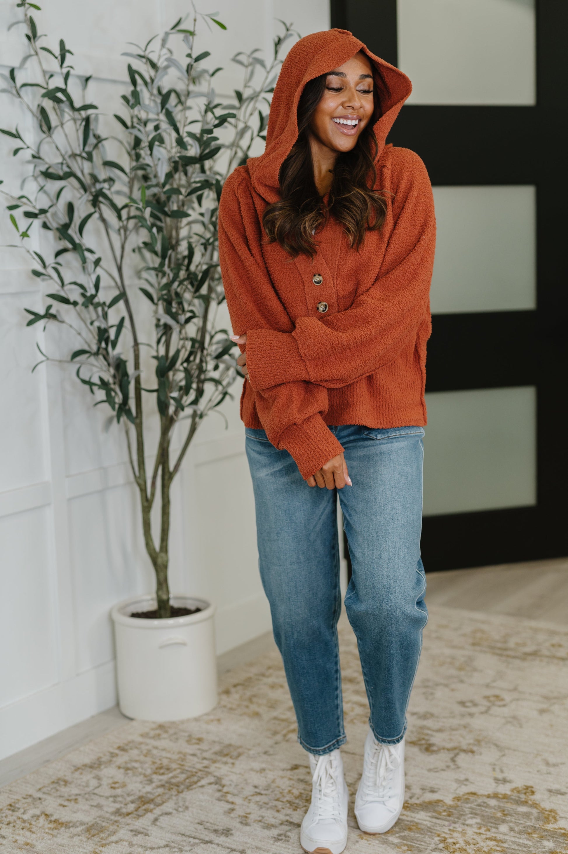 All For Me Henley Sweater - Southern Divas Boutique