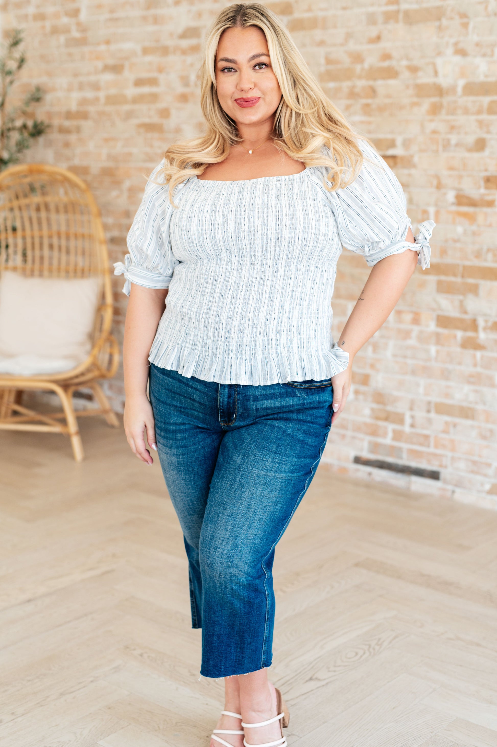 Anticipating More Smocked Blouse - Southern Divas Boutique