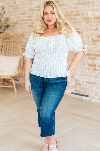 Anticipating More Smocked Blouse - Southern Divas Boutique