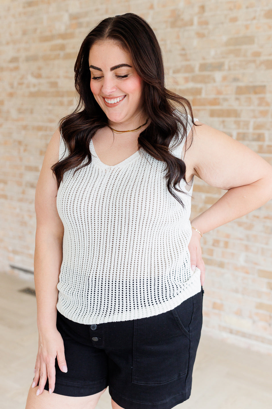 As It Was V-Neck Sweater Tank - Southern Divas Boutique
