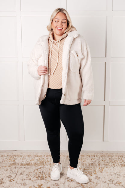 Ask Me Out Checkered Hoodie in Khaki - Southern Divas Boutique