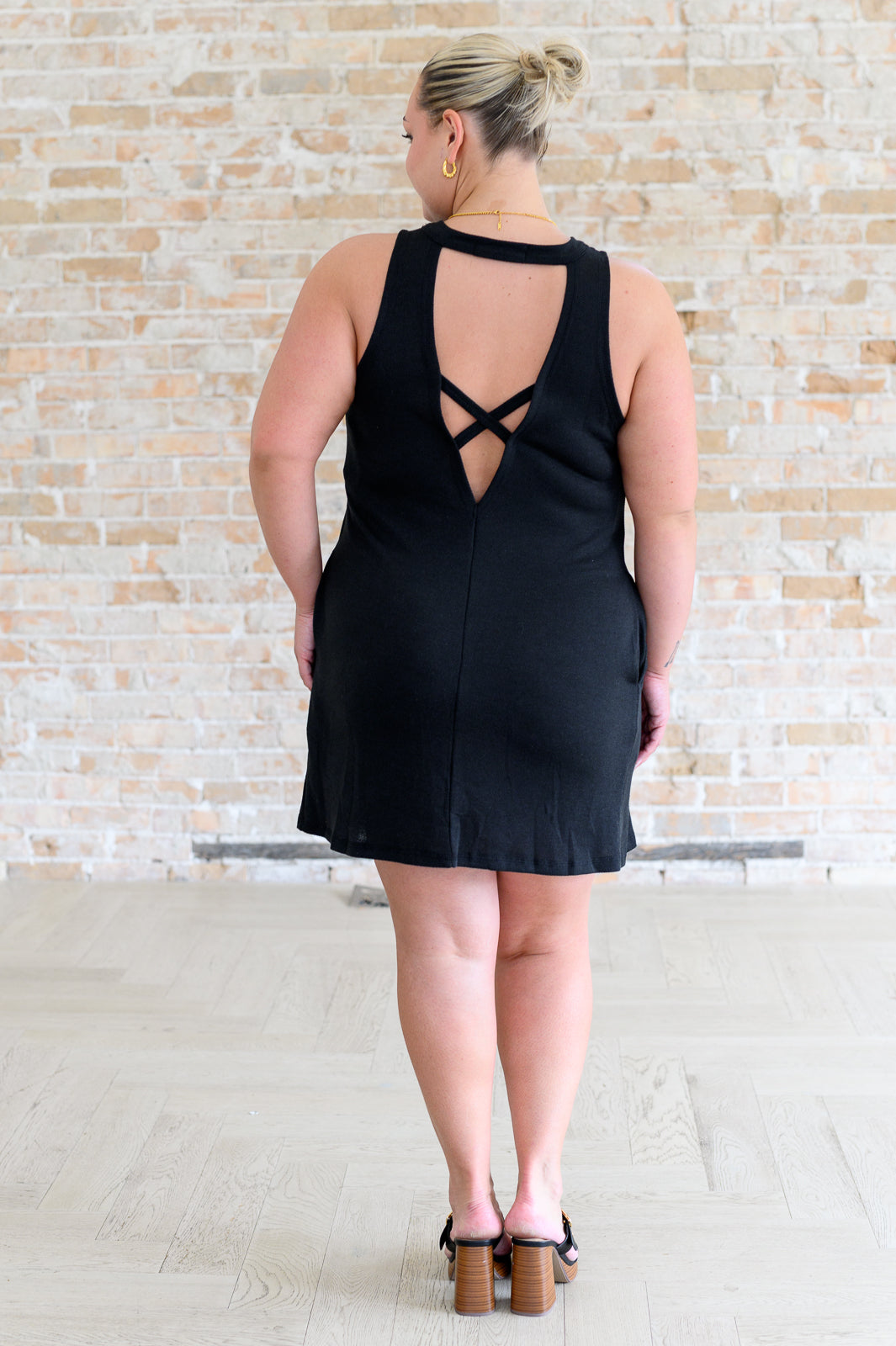 Back it Up Crisscross Cut-Out Back Dress - Southern Divas Boutique