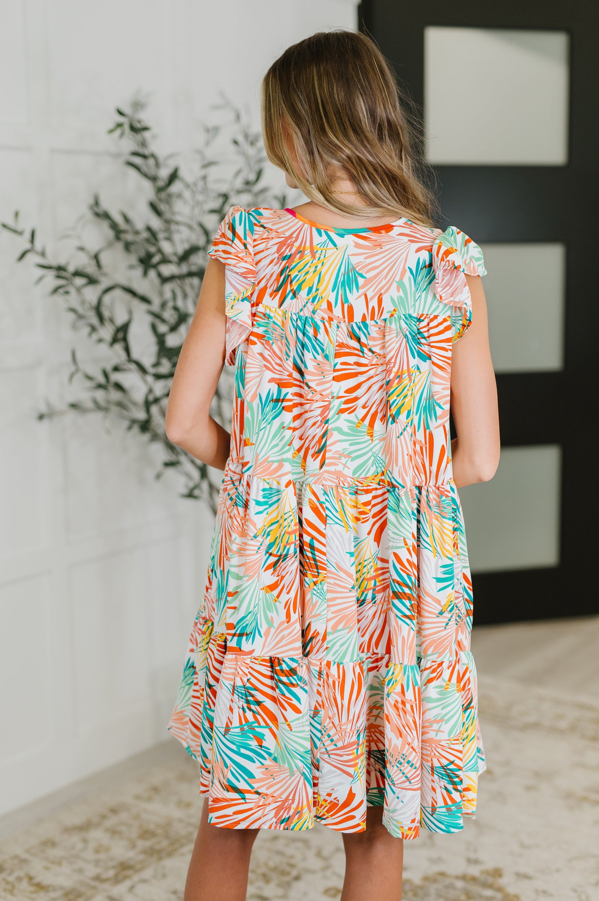 Bless Your Love Tiered Dress in Ivory, Orange and Mint August Avenue Bless Your Love Tiered Dress in Ivory, Orange and Mint August Avenue