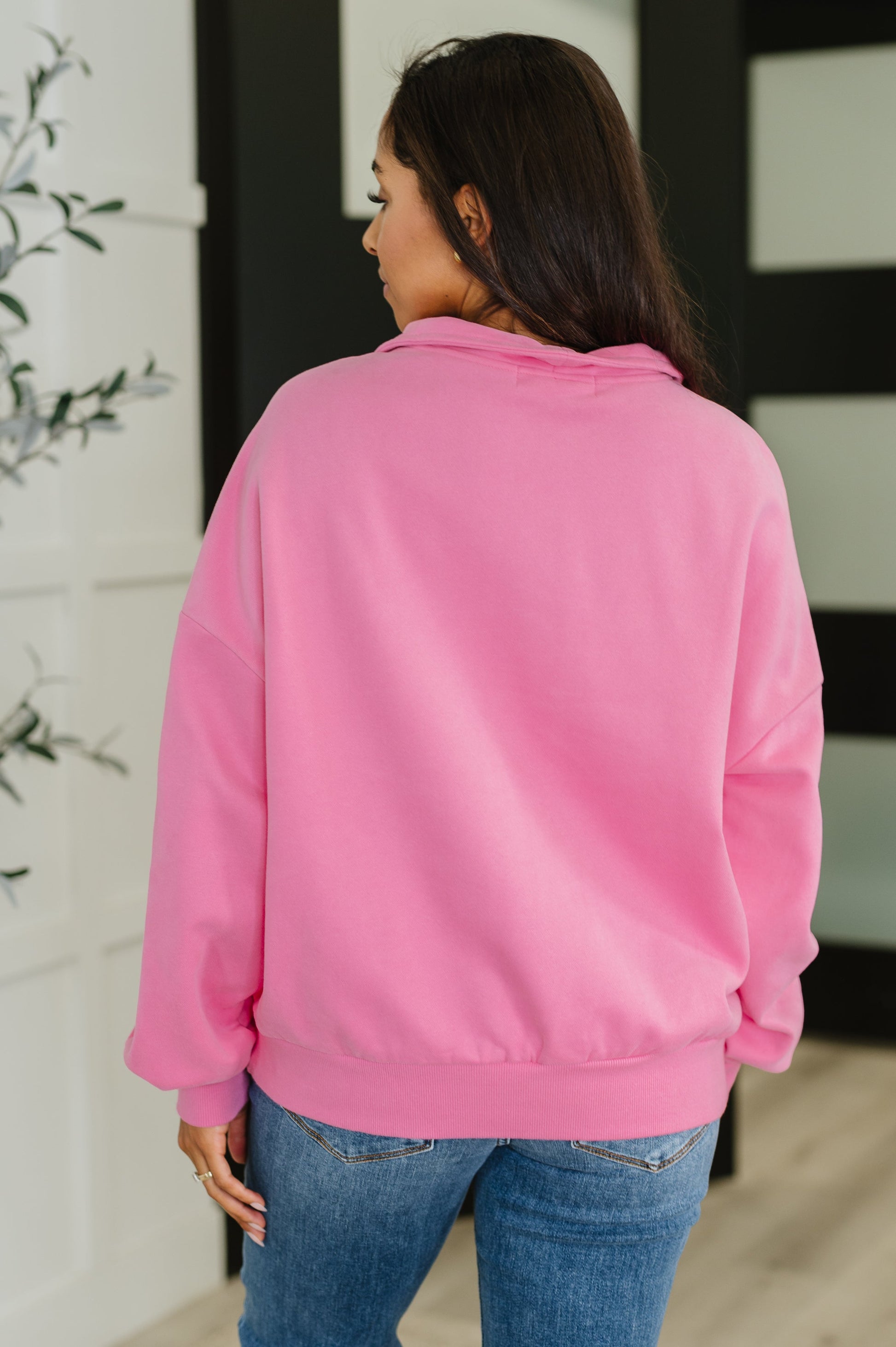Bonbon Delight Half Zip Pullover in Pink - Southern Divas Boutique