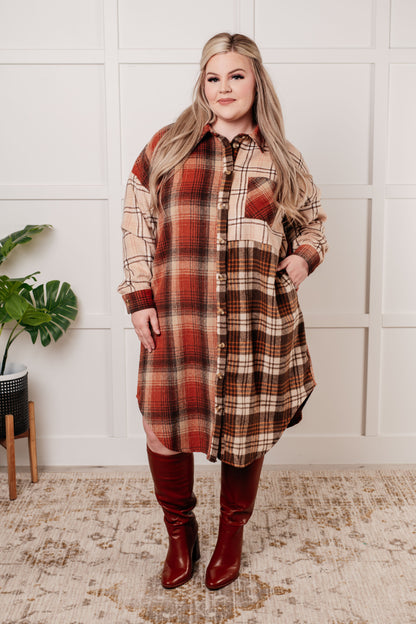 Cabin Fever Flannel Plaid Oversized Shacket - Southern Divas Boutique