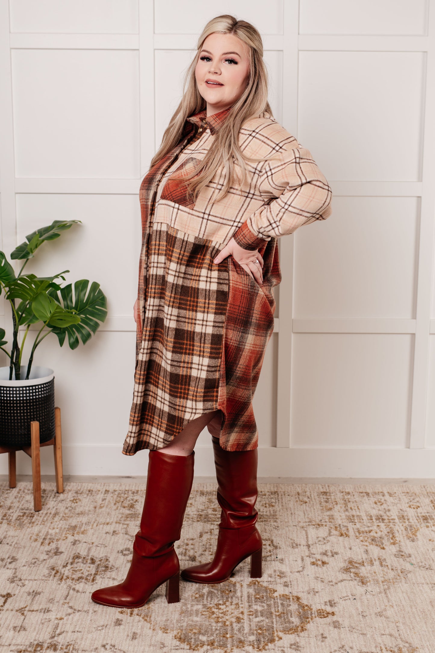Cabin Fever Flannel Plaid Oversized Shacket - Southern Divas Boutique