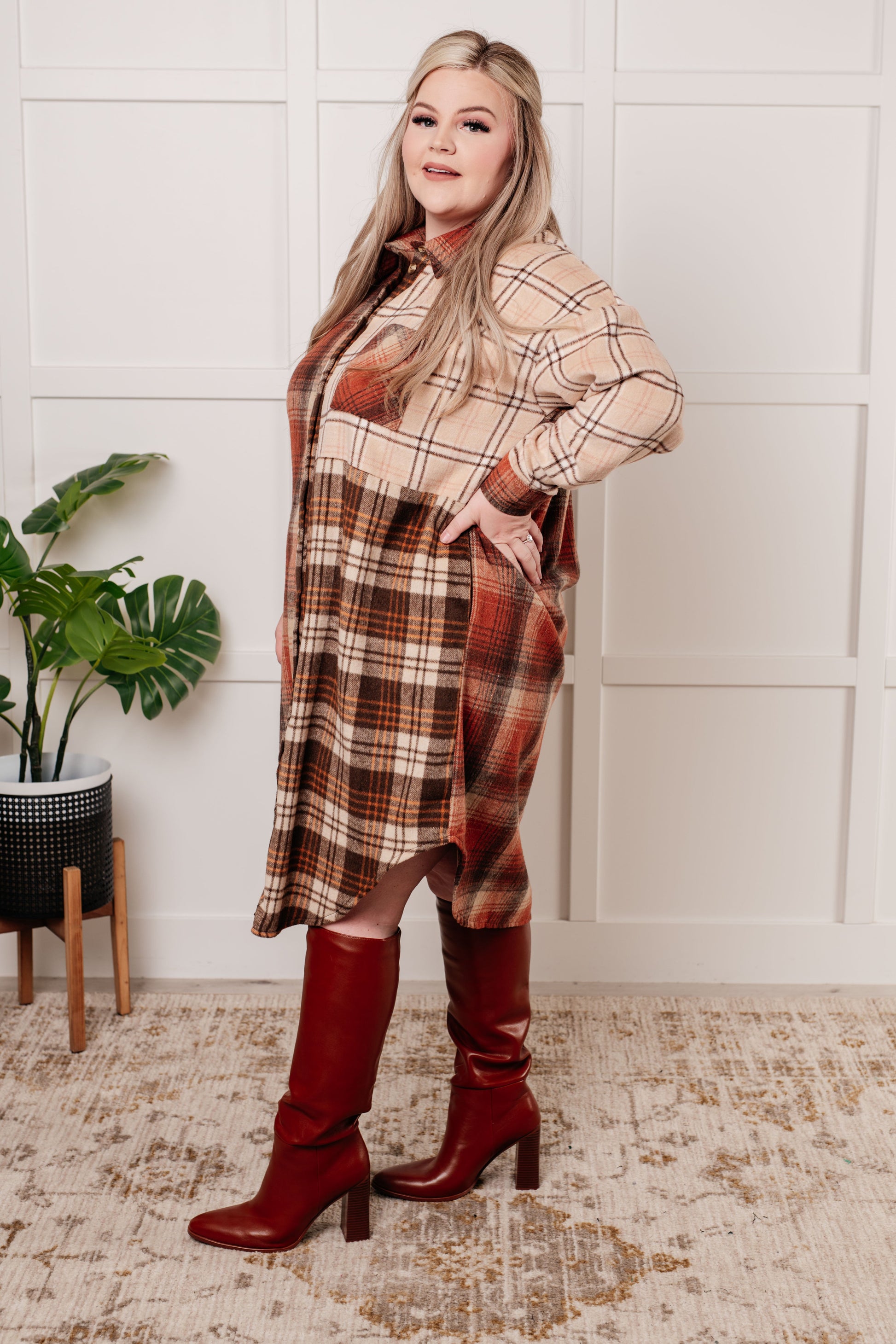 Cabin Fever Flannel Plaid Oversized Shacket - Southern Divas Boutique