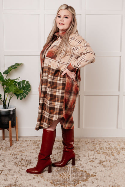 Cabin Fever Flannel Plaid Oversized Shacket - Southern Divas Boutique