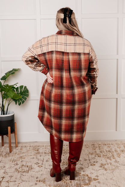 Cabin Fever Flannel Plaid Oversized Shacket - Southern Divas Boutique