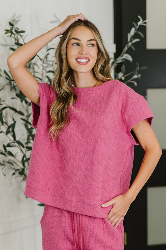 Can't Quit You Drop Shoulder Top in Magenta - Southern Divas Boutique