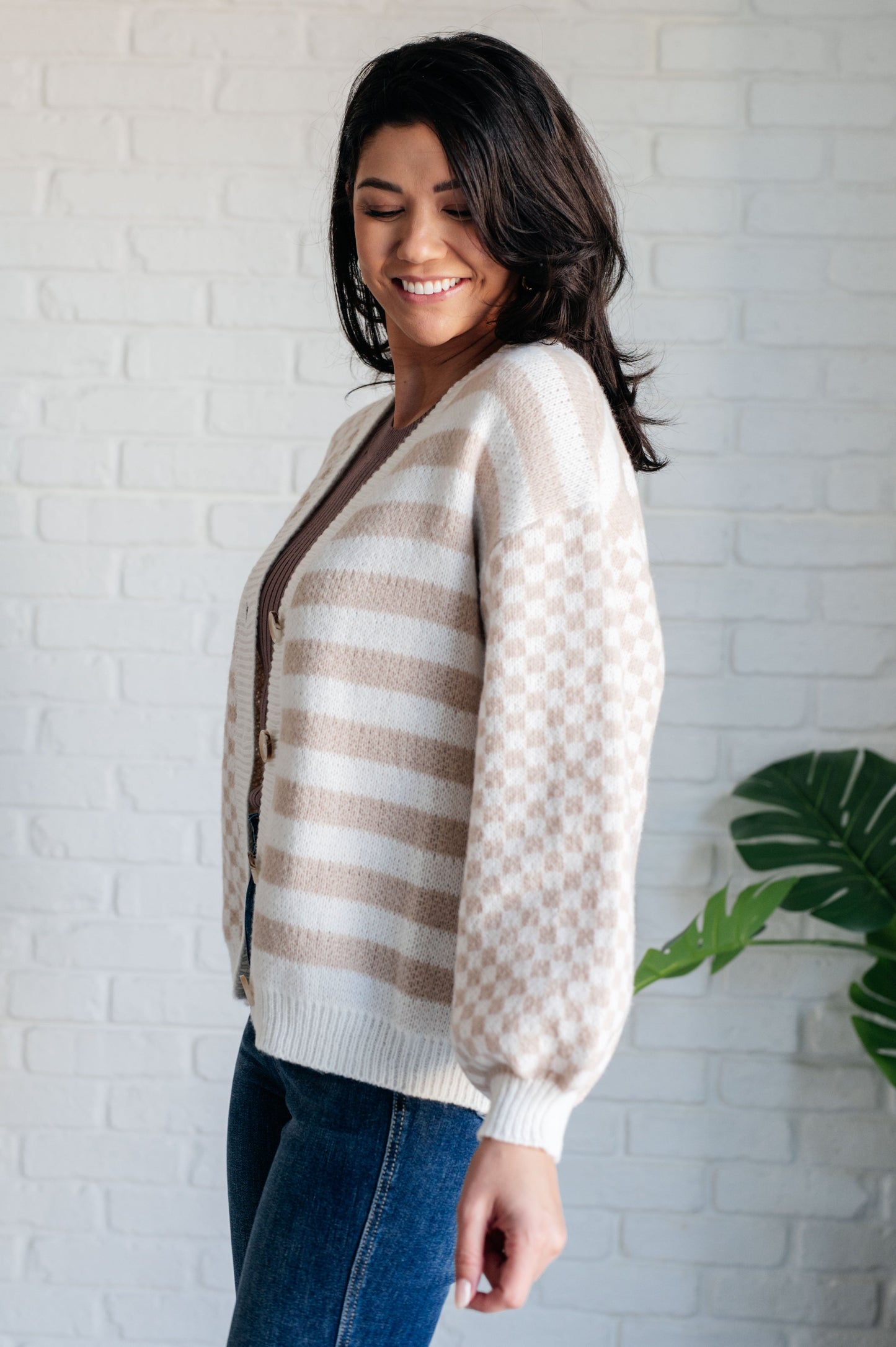 Check That Line Cardigan - Southern Divas Boutique