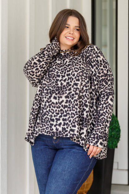 Clap for Yourself Long Sleeve Top in Animal Print - Southern Divas Boutique