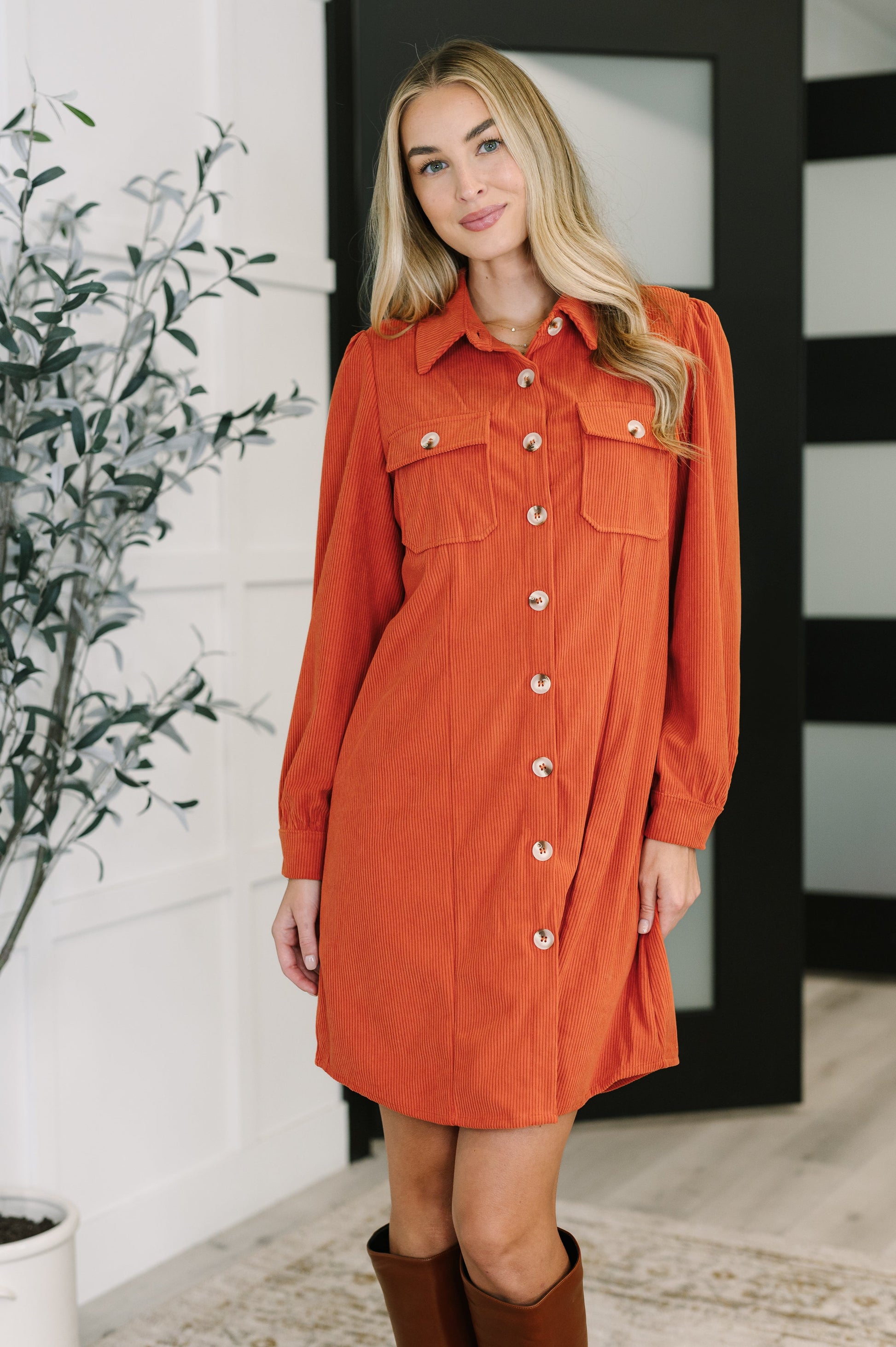 Clever in Corduroy Shirt Dress - Southern Divas Boutique