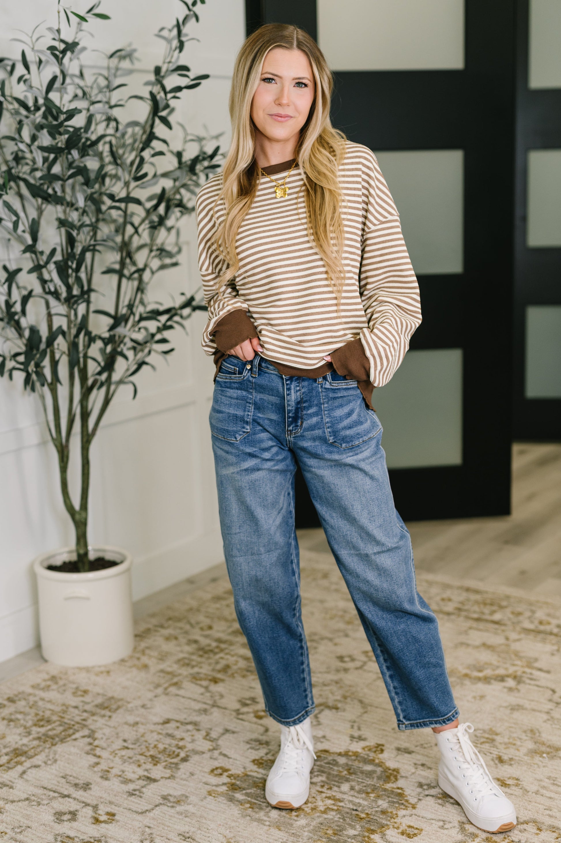 Cocoa Lane Stripe Top - Southern Divas Boutique