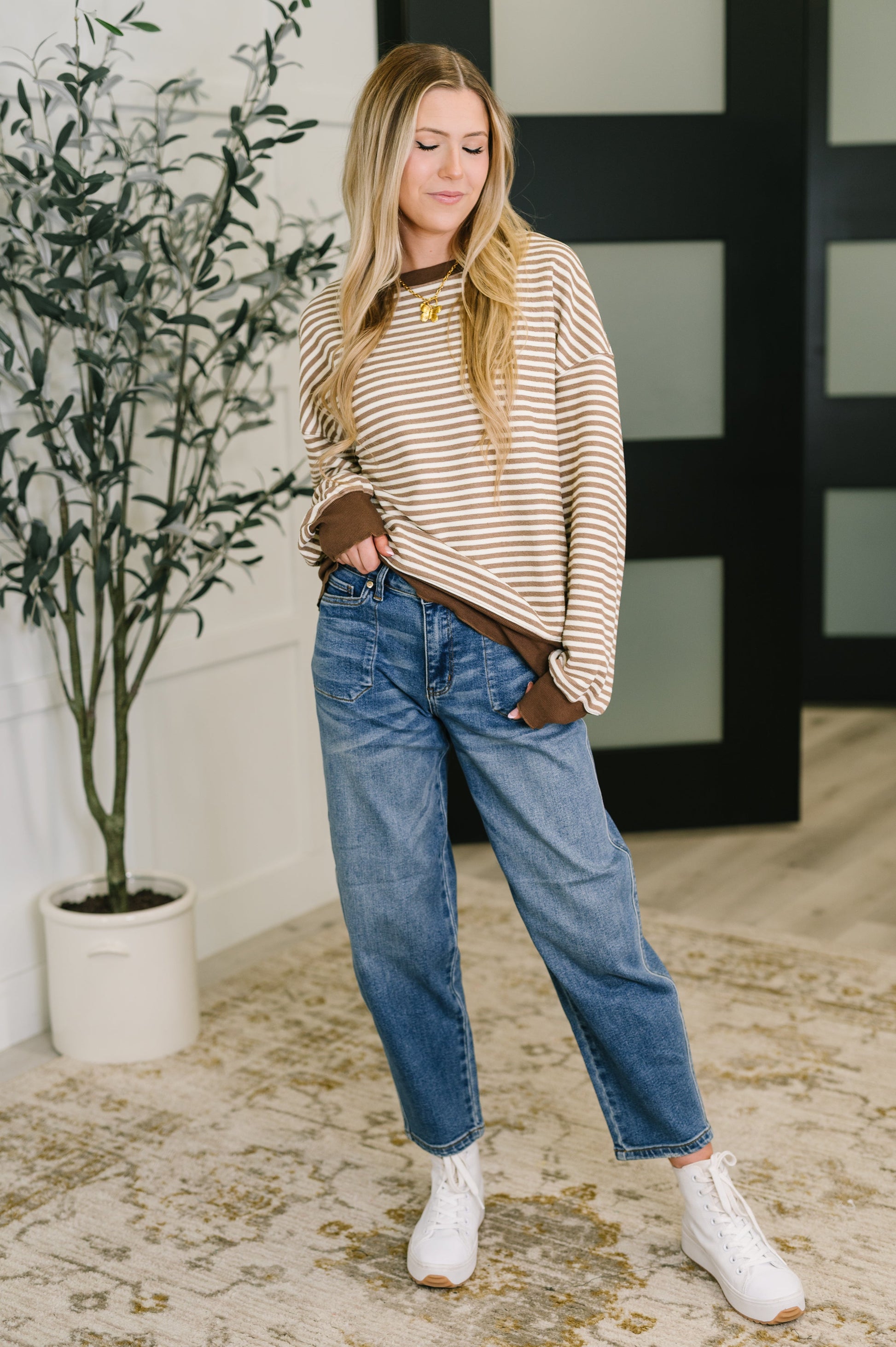 Cocoa Lane Stripe Top - Southern Divas Boutique