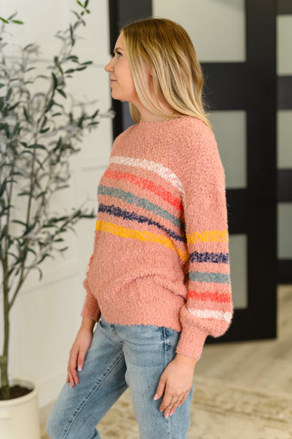 Color Me Cute Fuzzy Knit Pullover - Southern Divas Boutique