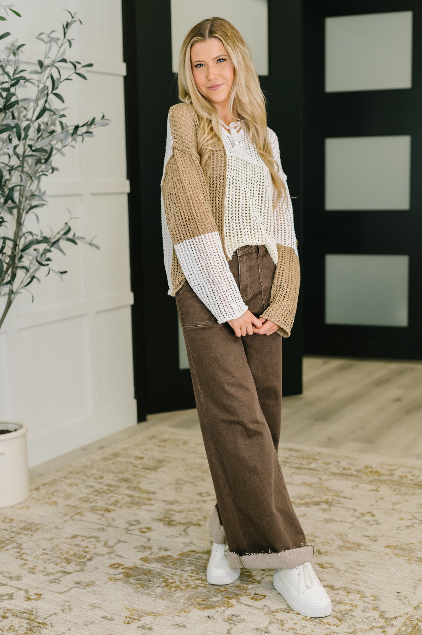 Corner of the Block Loose Knit Sweater - Southern Divas Boutique