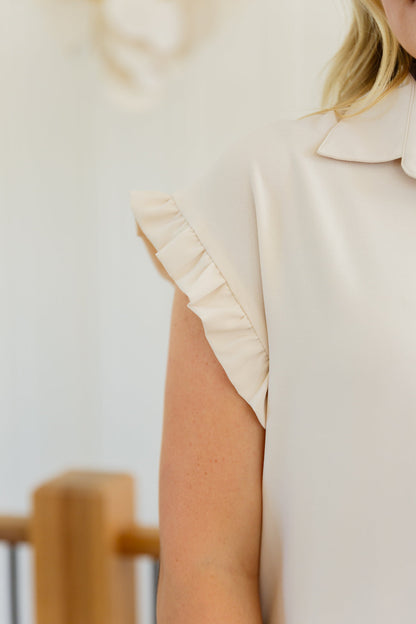 Day Date Ruffle Sleeved Blouse - Southern Divas Boutique