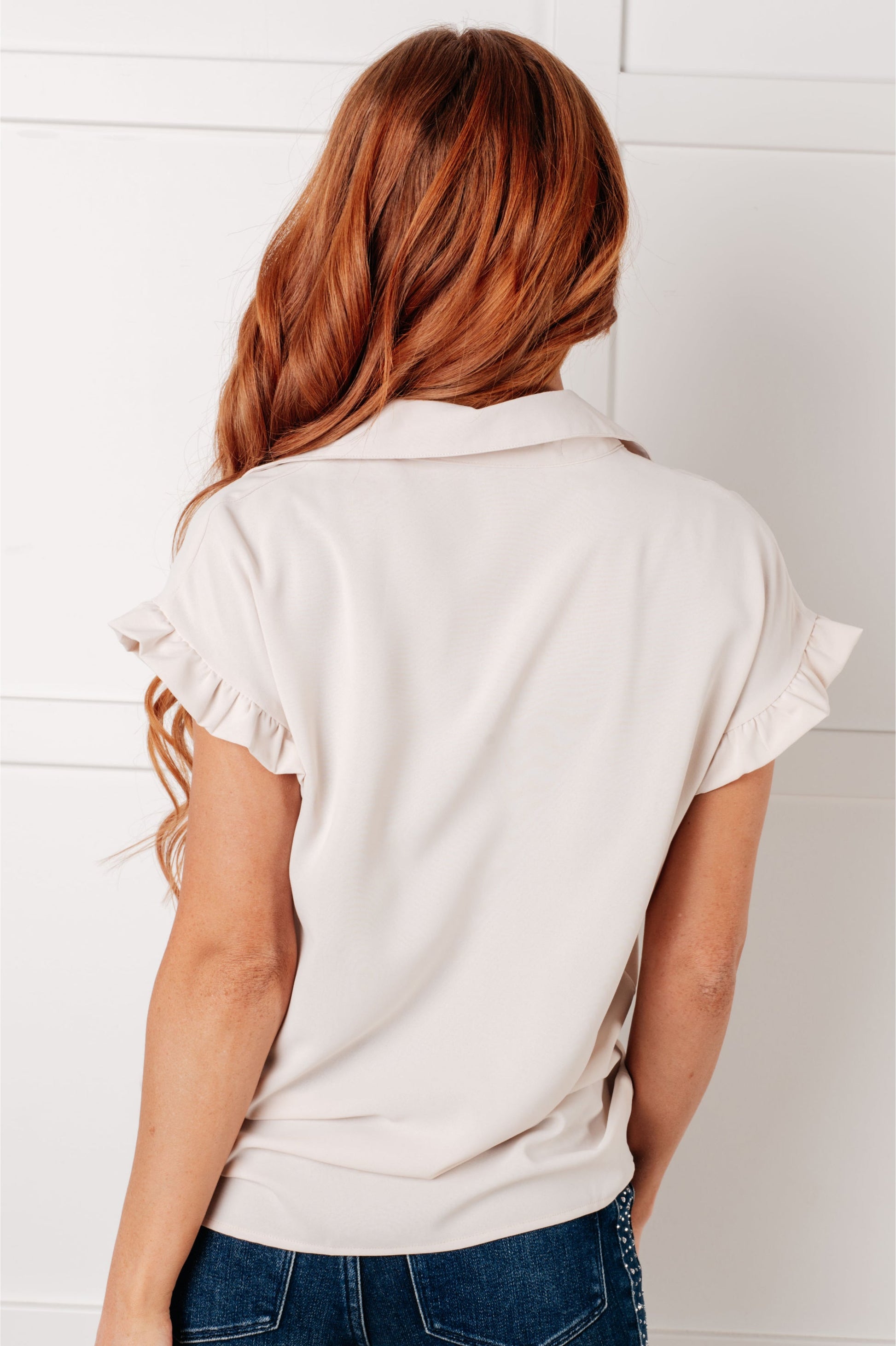 Day Date Ruffle Sleeved Blouse - Southern Divas Boutique