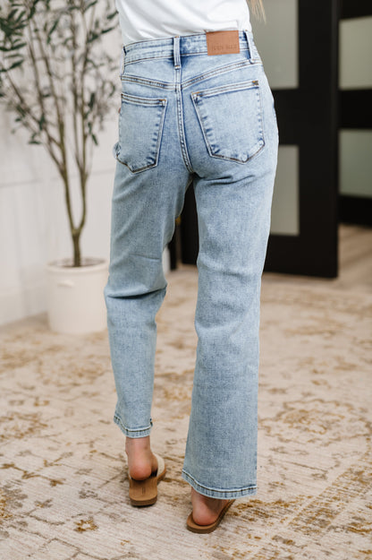 Debbie High Rise Stone Wash Straight Fit Jeans - Southern Divas Boutique