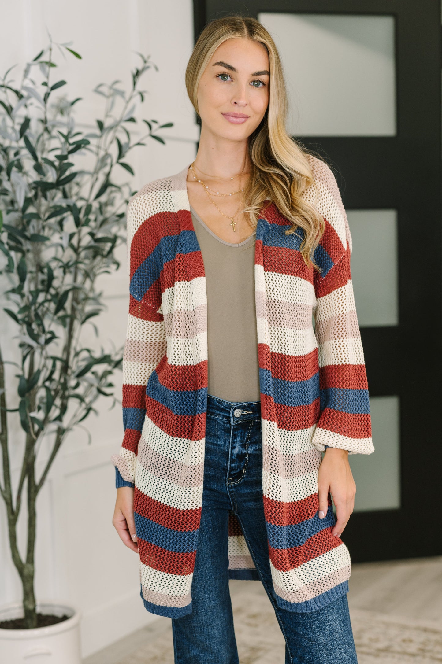 Definitely Dapper Striped Knit Cardigan - Southern Divas Boutique