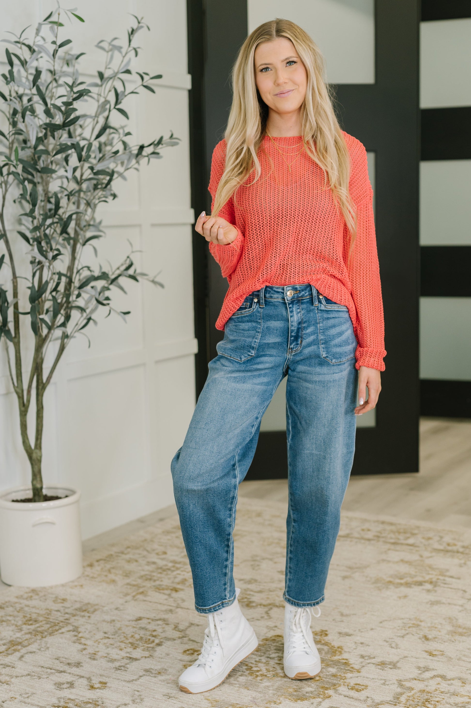 Desert Bloom Loose Knit Sweater - Southern Divas Boutique