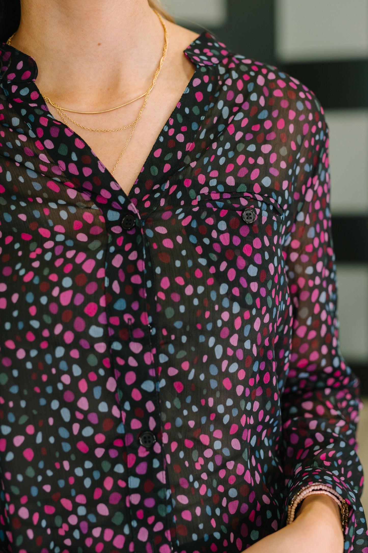 Doing the Most Polka Dot Blouse - Southern Divas Boutique
