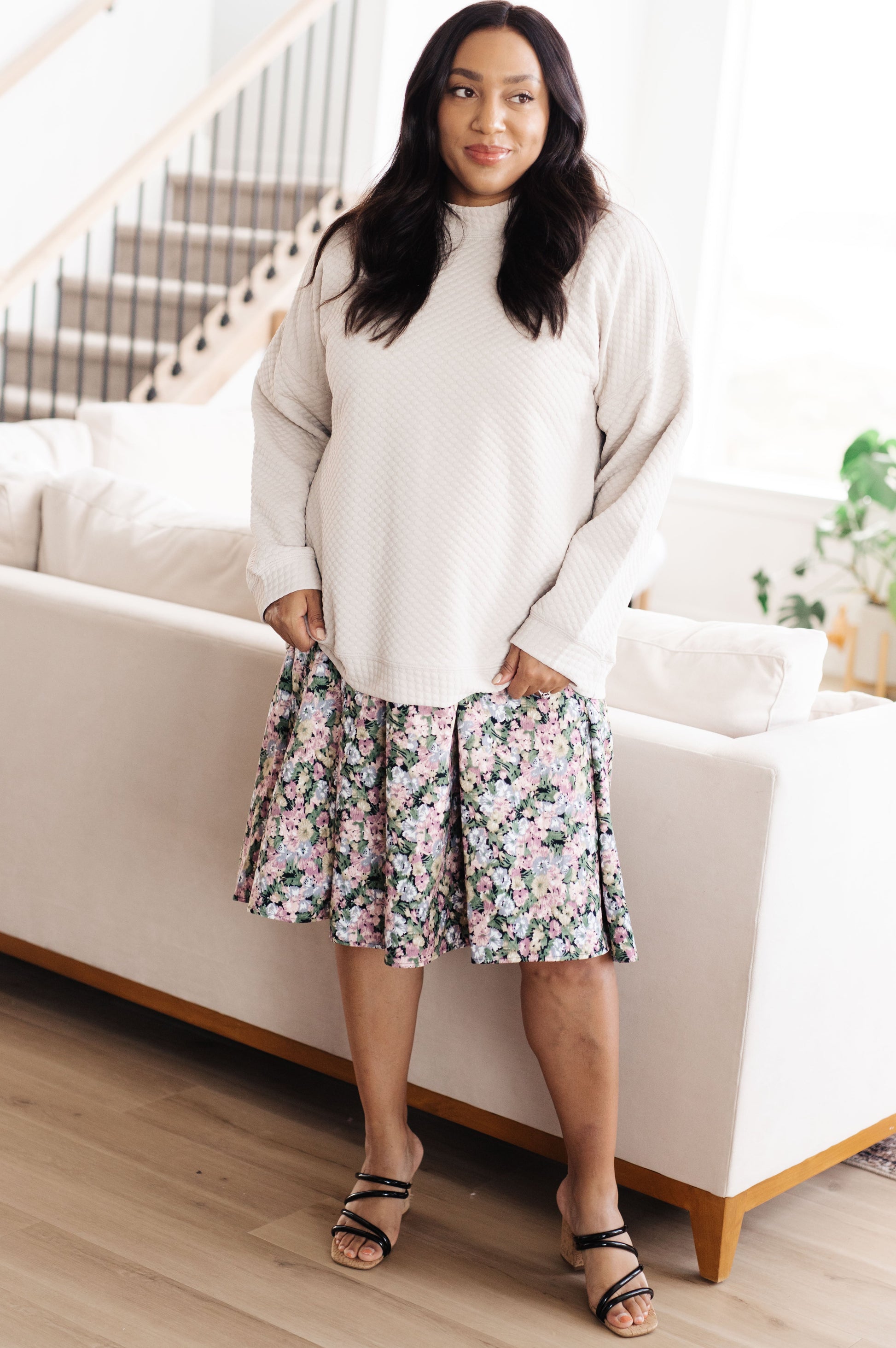 Don't Change Anything Mock Neck Pullover - Southern Divas Boutique