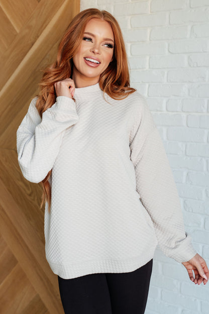 Don't Change Anything Mock Neck Pullover - Southern Divas Boutique