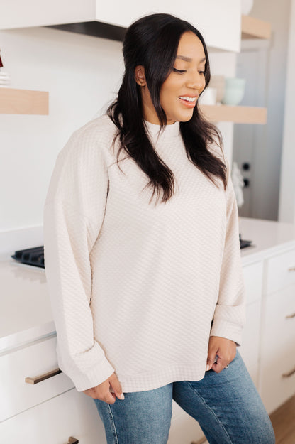 Don't Change Anything Mock Neck Pullover - Southern Divas Boutique