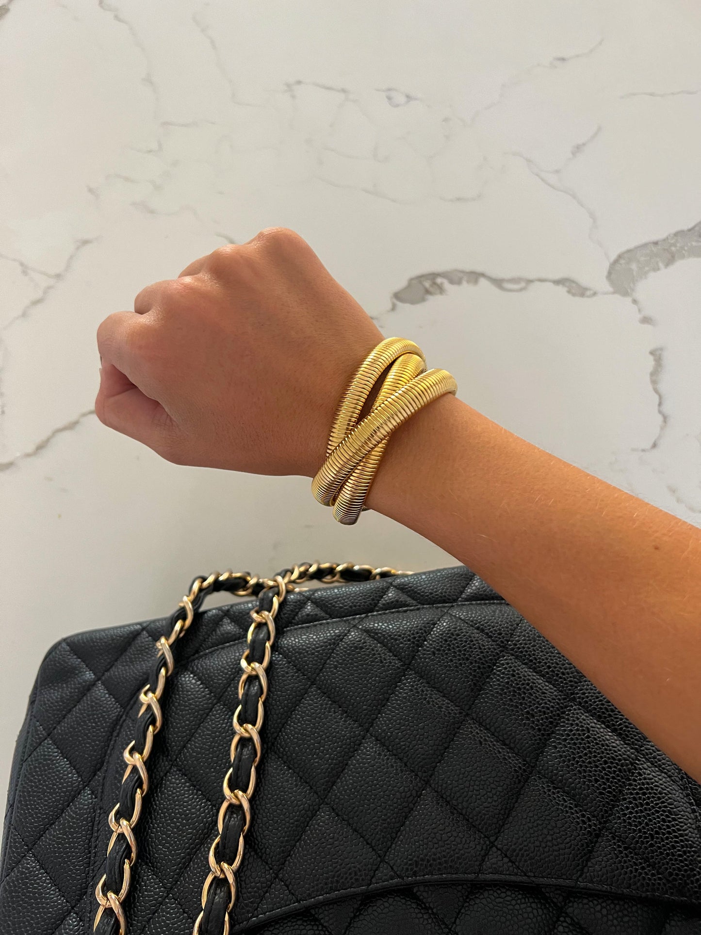 TRIPLE GOLD EMMA BRACELET - Southern Divas Boutique