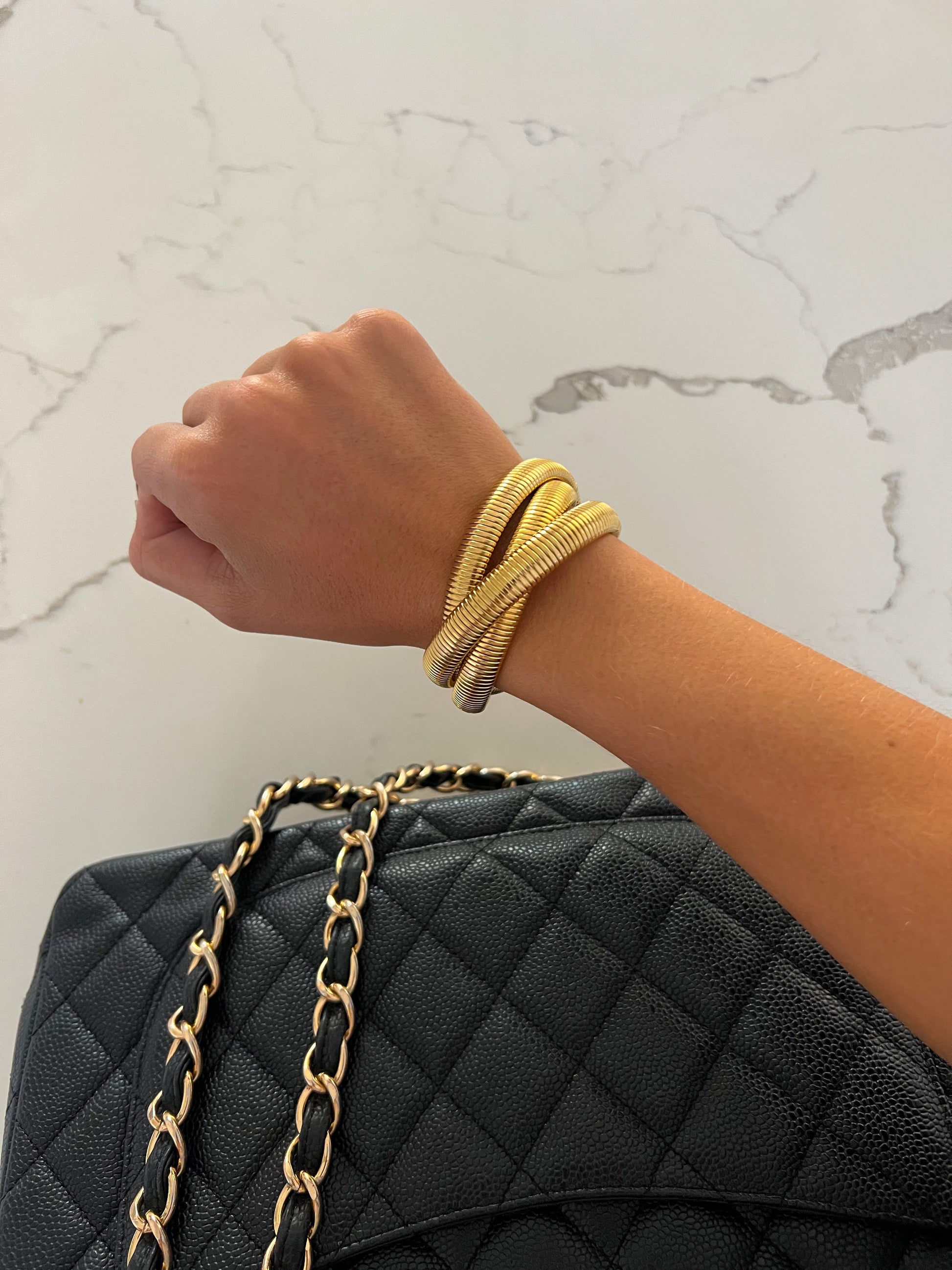 TRIPLE GOLD EMMA BRACELET - Southern Divas Boutique