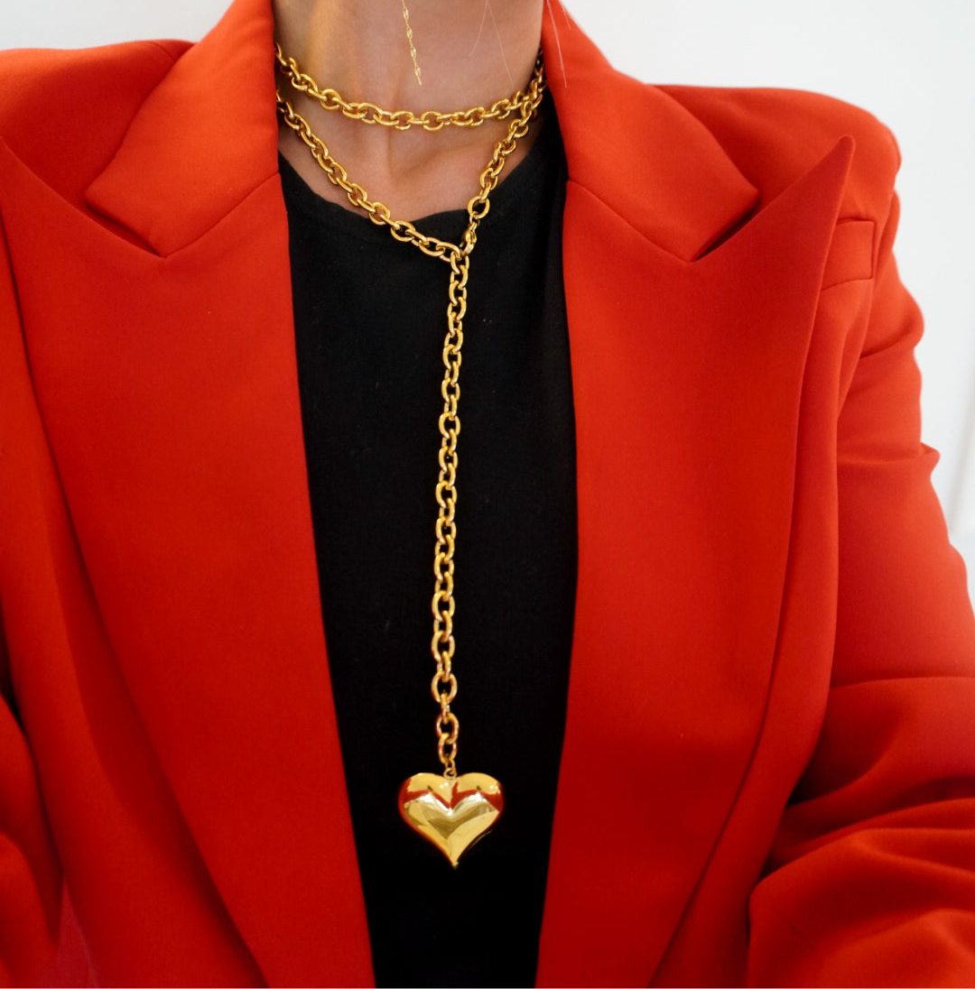XL WRAP AROUND HEART NECKLACE - Southern Divas Boutique