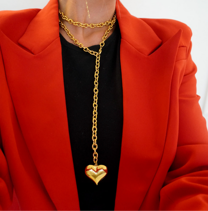 XL WRAP AROUND HEART NECKLACE - Southern Divas Boutique