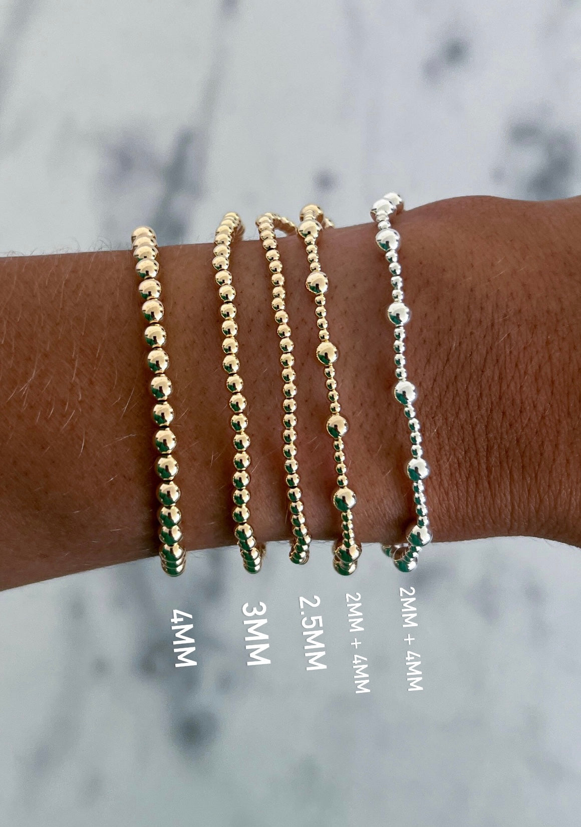 GOLD FILLED BEADED BRACELETS - Southern Divas Boutique