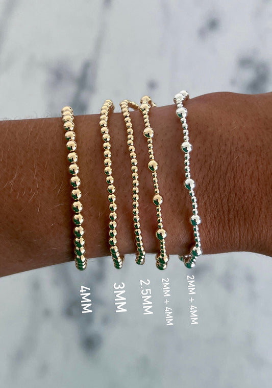 GOLD FILLED BEADED BRACELETS - Southern Divas Boutique
