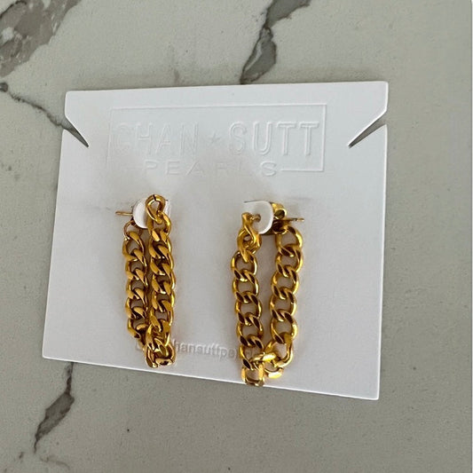 CHAIN LOOP EARRINGS - Southern Divas Boutique