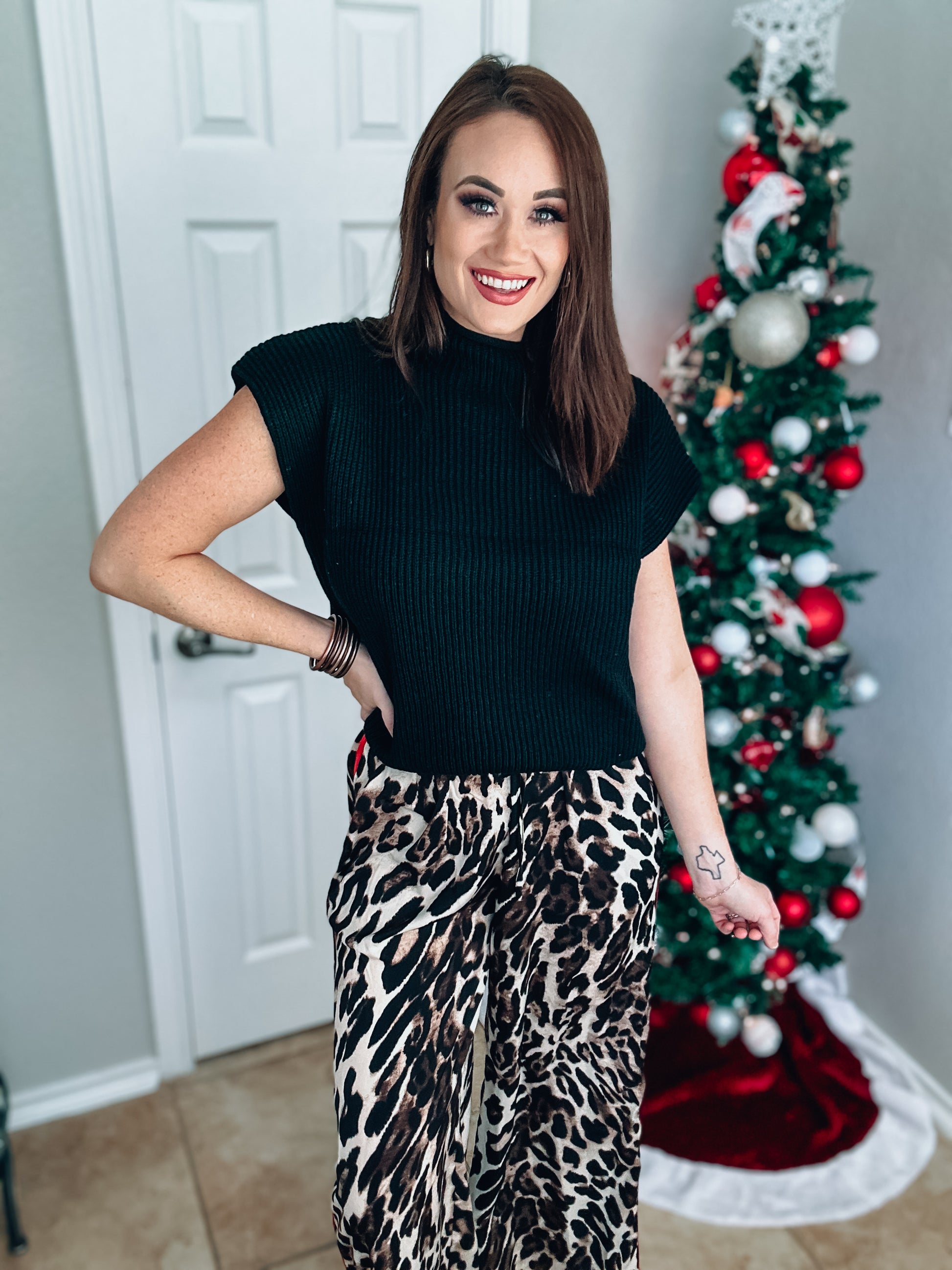 Perfect Score Sweater Top - Black - Southern Divas Boutique