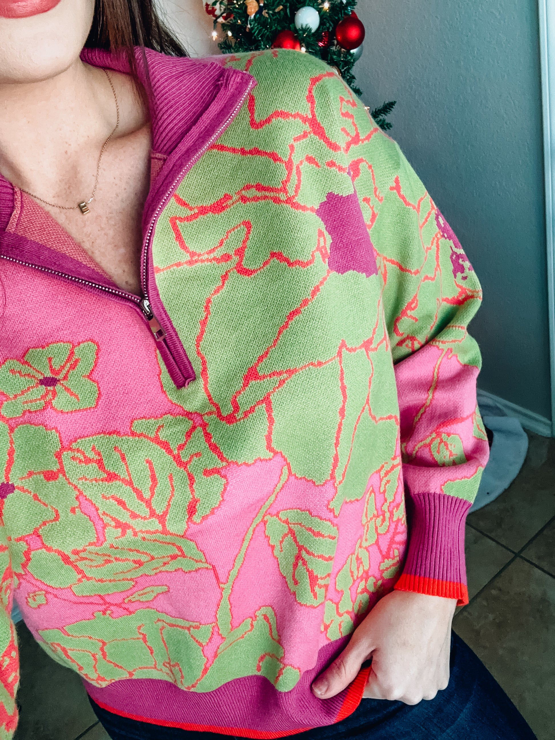 Signature Move Quarter Zip Sweater - Southern Divas Boutique